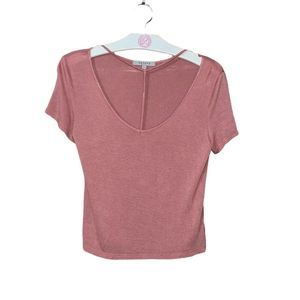 •PAPAYA• mauve t-strap front top size small